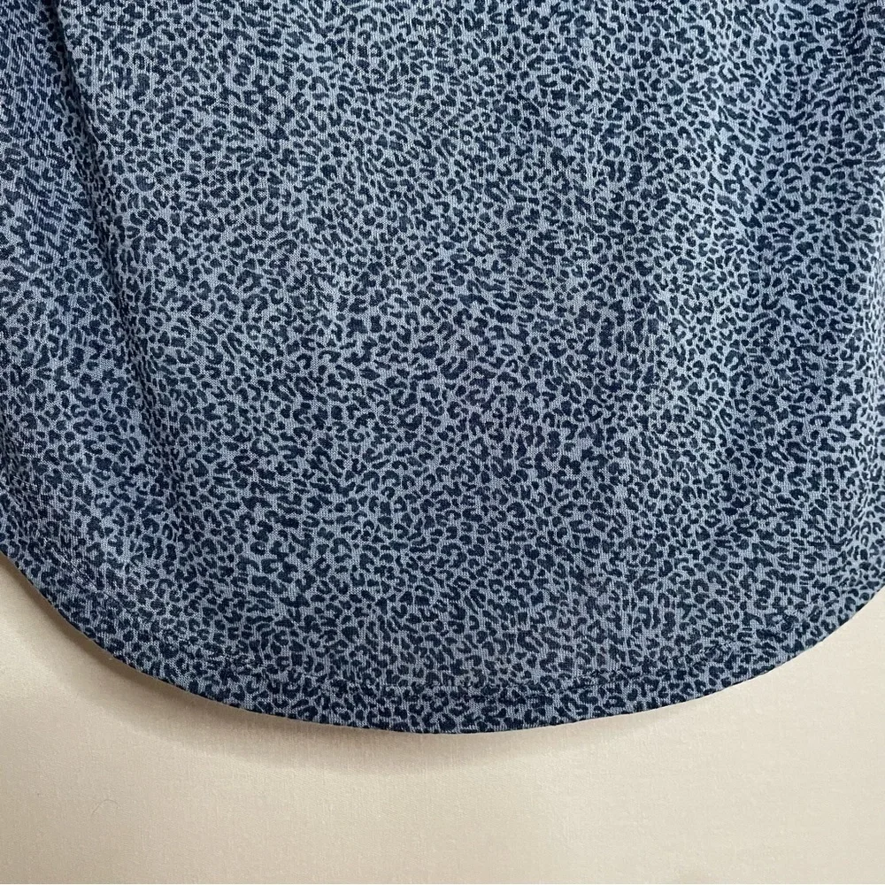 Athleta Soft Modal Blend Breezy Scoop V Tee in Blue Leopard - Picture 9 of 13